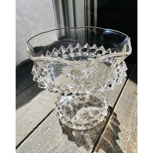 EAPG Bryce Bros Amazon Sawtooth Footed Compote Scallop Rim Early American 1890's - Picture 7 of 16